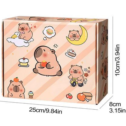 Set de Papelería Capibara Kawaii 29 Piezas Adorables Para Clase o Regalo